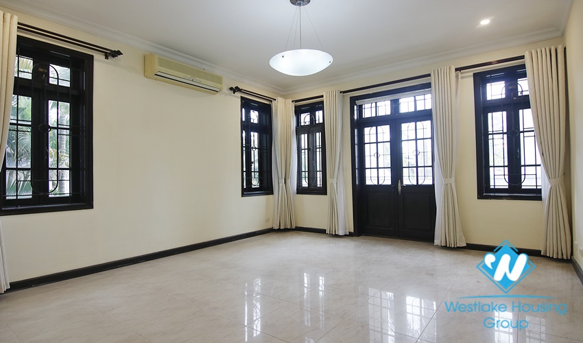 Charming house with large garden around for rent in Ciputra, Tay Ho, Hanoi